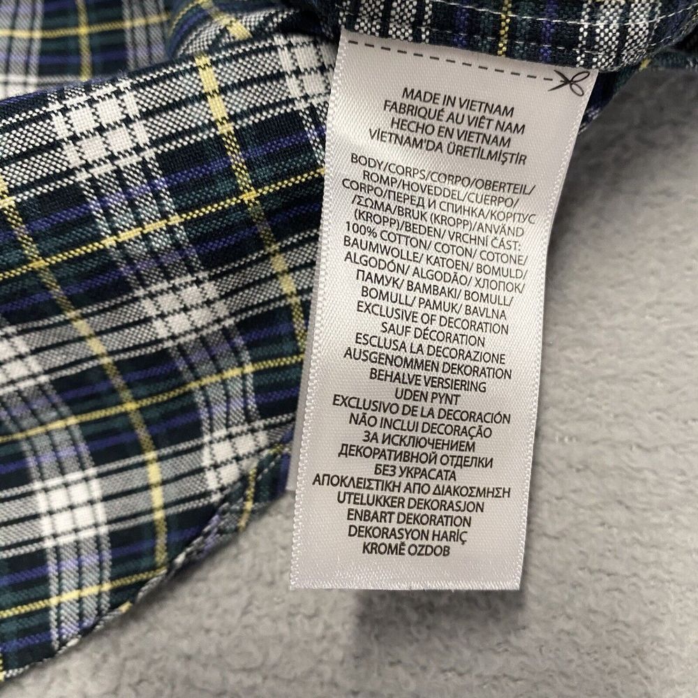 Ralph Lauren Shirt‎ Mens XLT Tall Plaid Button Down Casual Preppy Flesh Pony - Picture 7 of 8